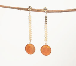 Gold-Toned Iron Drop Earrings
