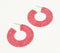 Gold-Toned Iron Hot Pink Huggie Earrings