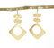 Gold-Toned Iron Hammered Dangle Earrings