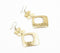 Gold-Toned Iron Hammered Dangle Earrings
