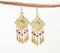 Gold-Toned Statement Dangle Earrings