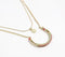 Gold-Toned Iron Layered Red Pendant Necklace