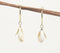 Gold-Toned Iron & Shell C-Hoop Dangled Earrings