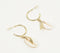 Gold-Toned Iron & Shell C-Hoop Dangled Earrings