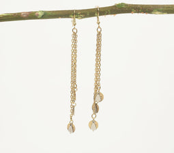 Gold-Toned Iron Multi-Strand Charms Dangle Earrings