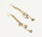 Gold-Toned Iron Multi-Strand Charms Dangle Earrings