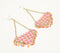 Gold-Toned Iron & Pink Glass Beads Dangle Earrings