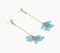 Gold-Toned Iron & Glass Beads Drop Earrings