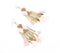 Gold-Toned Iron & Pink Beads Shoulder Duster Earrings