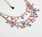 Gold-Toned Iron Layered Tasseled Necklace with Extension Chain
