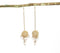 Gold-Toned Iron & Pearl Shoulder-Duster Earrings