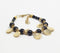 Gold-Toned Iron Black Charms Bracelet