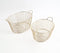 Gold-Toned Iron Striped Baskets (Set of 2)