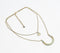 Gold-Toned Iron Layered Blue Pendant Necklace