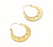 Gold-Toned Lock-Shaped Boho Hoop Earrings