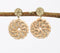 Gold-Toned Metal & Bamboo Swirl Drop Earrings