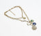 Gold-Toned Metal & Acrylic Charms Layered Necklace