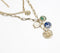 Gold-Toned Metal & Acrylic Charms Layered Necklace