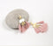 Gold-Toned Metal & Peach-Tassel Drop Earrings
