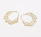 Gold-Toned Recycled Brass Honeycomb Drop Earrings