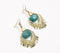 Gold-Toned Metal & Gemstone Dangle Earrings