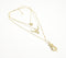 Gold-Toned Iron Layered Necklace with Extension Chain