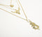 Gold-Toned Iron Layered Necklace with Extension Chain