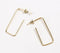 Gold-Toned Recycled Brass Minimal C-Hoop Earrings