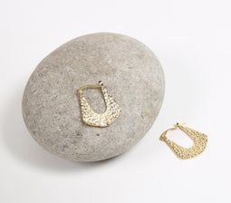 Gold-Toned Recycled Brass Plug Earrings