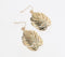 Gold-Toned Recycled Brass Leaf Dangle Earrings