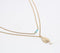 Gold-Toned Recycled Brass Layered Pendant Necklace