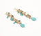 Gold-Toned Iron, Sequin & Clay Shoulder-Duster Earrings
