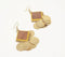 Gold-Toned Iron Textured Coins Dangle Earrings