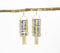 Gold-Toned Metal & Blue Beads Shoulder-Duster Earrings