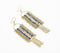 Gold-Toned Metal & Blue Beads Shoulder-Duster Earrings