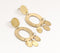 Gold-Toned Metal Minimal Drop Earrings