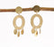 Gold-Toned Metal Minimal Drop Earrings