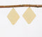 Gold-Toned Recycled Brass Rhombic Dangle Earrings