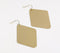 Gold-Toned Recycled Brass Rhombic Dangle Earrings