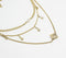 Gold-Toned Metal Floral Layered Necklace