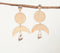 Gold-Toned Iron Moon & Shell Drop Earrings