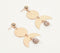 Gold-Toned Iron Moon & Shell Drop Earrings