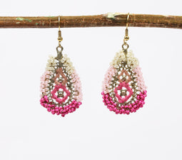 Gold-Toned Metal Ombre Dangle Earrings