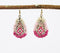 Gold-Toned Metal Ombre Dangle Earrings