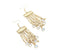 Gold-Toned Studded Chandelier Earrings