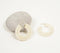 Gold-Toned Iron White Huggie Earrings