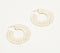 Gold-Toned Iron White Huggie Earrings