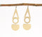Gold-Toned Metal Geometric Dangle Earrings