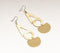 Gold-Toned Metal Geometric Dangle Earrings