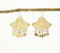 Gold-Toned Textured Chandelier Earrings